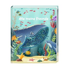 Freundebuch – Alle meine Freunde - Meereswelt – mit Wendepailletten-Patch