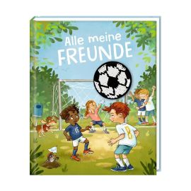Freundebuch – Alle meine Freunde - Auf dem Fußballplatz – mit Wendepailletten-Patch