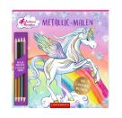 Metallic-Malen - Bicolor-Buntstifte: 8 Metallic-Farben (Einhorn-Paradies)