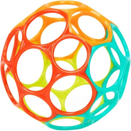 Bright Starts 12288 Oball Classic™ Easy-Grasp Toy - Orange/Teal