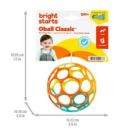 Bright Starts 12288 Oball Classic™ Easy-Grasp Toy - Orange/Teal