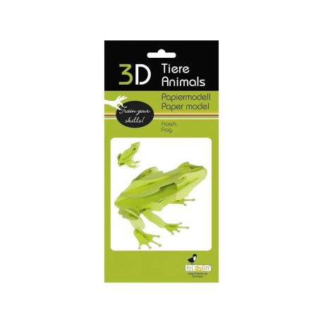 fridolin - 3D Papiermodell - Frosch, Spezialkarton, gelasert