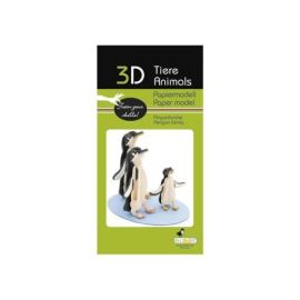 fridolin - 3D Papiermodell - Pinguinfamilie, Spezialkarton, gelasert