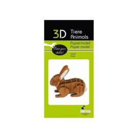 fridolin - 3D Papiermodell - Hase, Spezialkarton, gelasert