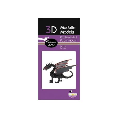 fridolin - 3D Papiermodell - Drache, Spezialkarton, gelasert