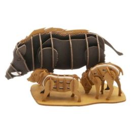 fridolin - 3D Papiermodell - Wildschweine, Spezialkarton, gelasert