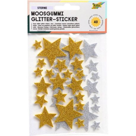 Moosgummi Glitter Stick.Stern