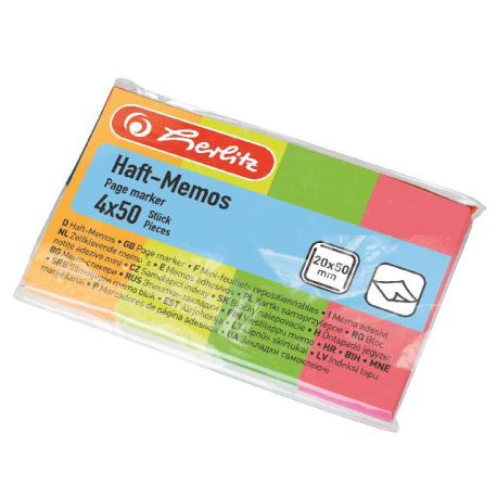 Haft-Memos 20x50 neon 4farbig
