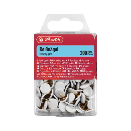 Reißnägel weiß 200 Box
