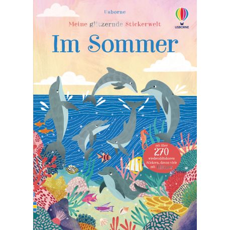Glitzer Stickerw.Im Sommer 1x