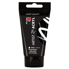 Marabu Artist Acryl, Lampenschwarz 974, 75 ml