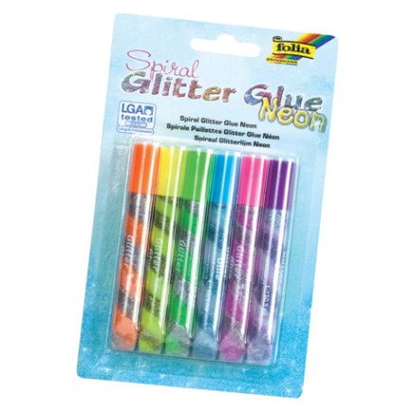 Glitter-Glue Spiral Neon