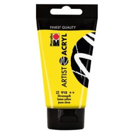 Marabu Artist Acryl, Zitronengelb 918, 75 ml