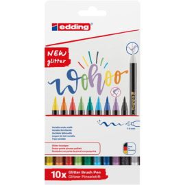 Set Glitter Brush Pen, 10er