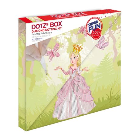 DOTZ® BOX Original Diamond Painting Princess Adventure 28 x 28 cm kein Rahmen nötig Kreativset 2.037 Diamant Mosaikste