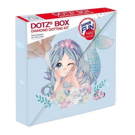 DOTZ® BOX Original Diamond Painting Sea Starlett 22 x 22 cm kein Rahmen nötig Kreativset 1.492 Diamant Mosaiksteine fü