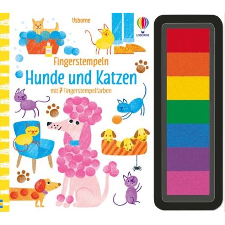 Fingerstempeln Hunde und Katz