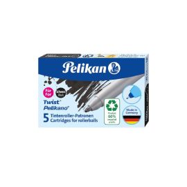 Pelikan Twist® eco Tintenroller-Patronen für Pelikano®  Twist® , Schwarz, 5 Stück, Faltschachtel