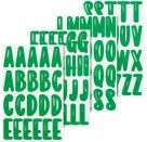 Sticker „Alphabet | 100×190 mm, grün grün metallic, 4 BlattStickers Alphabet | 100×190 mm, green green metallic, 4 sh