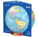 Puzzle Weltkarte Puzzledose - 550 Teile in Blechdose