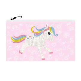 DOTZIES® Original Diamond Painting Mäppchen „Pony Frolic 21,5 x 14 cm, DIY Kreativset mit Diamant Mosaiksteinen für Ki