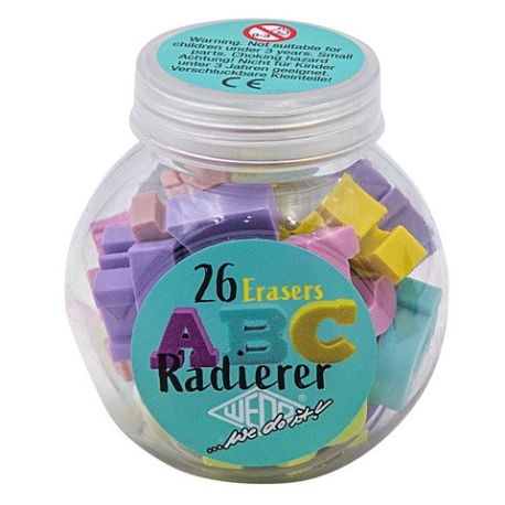 Radierer Buchst. Dose 26St