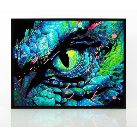 Diamond Painting Neon Drachen
