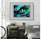Diamond Painting Neon Drachen