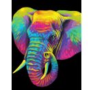 Diamond Painting Neon Elefant