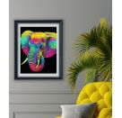 Diamond Painting Neon Elefant