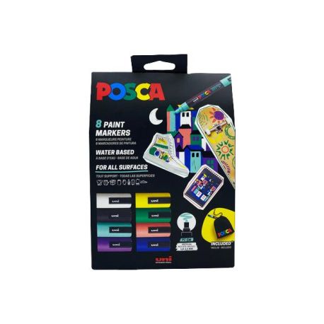 Marker UNI POSCA PC-5M 8er Ak