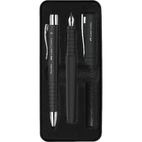 Set Poly Ball Pen schwarz Fül