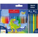 Filzstift Dino 18+6 + Sticker
