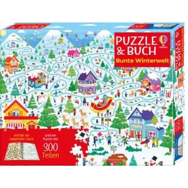 Puzzle&Buch Bunte Winterwelt