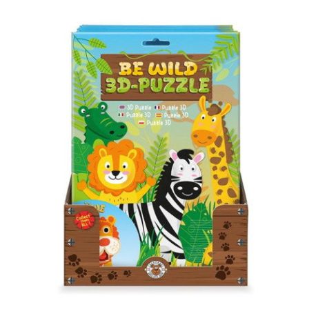 3D-PUZZLE-TIERE SAFARI, 4-FAC