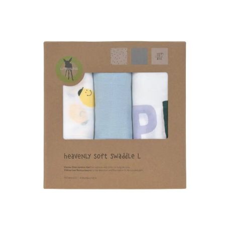 Heavenly soft Swaddle L Happy Fruits Lemon