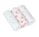 Swaddle   Burp Blanket M  Happy Fruits peach,