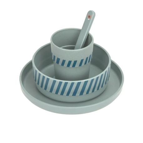 Geschirr-Set PP/Cellulose Tiny Team Dog (Teller, Schüssel, Becher, Löffel)
