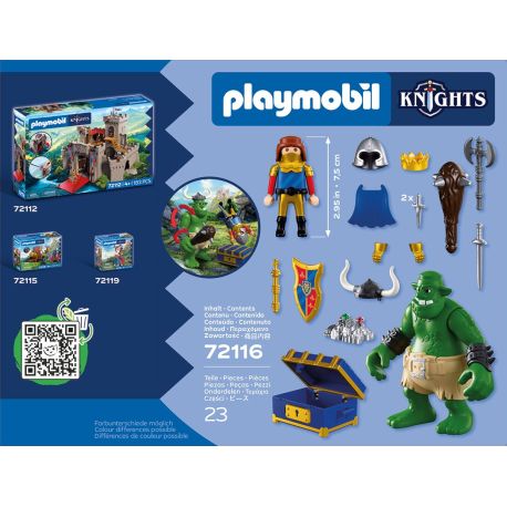 PLAYMOBIL 72116 Troll mit Löwenritterschatz