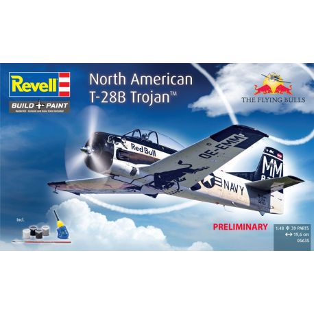 Geschenkset Flying Bulls T-28B Trojan, Revell Modellbausatz mit Basiszubehör