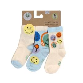 Socken 3 Stk. SmileyWorld® blue, 23-26
