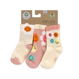 Socken 3 Stk. SmileyWorld® dusty rose, 23-26