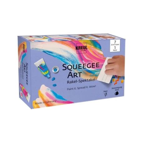 KREUL Squeegee Art Set mit Kids Art Kinder-Künstlerfarben
