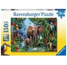 Ravensburger 12901 Puzzle Dschungelelefanten 150 Teile XXL