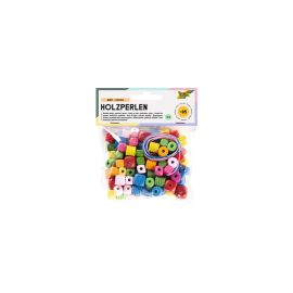 Holzperlen, eckig, 88 Stück