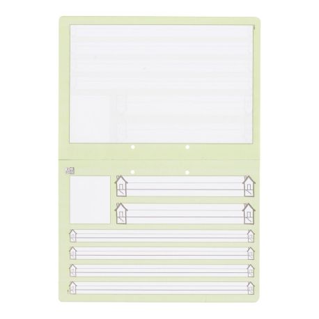 Oxford Lernsystem Schreiblernheft A4 quer, Lineatur SL , 16 Blatt, Optik Paper+®, Geheftet, 2-fach gelocht, (Grün)