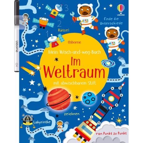 Im Weltraum Wisch- und weg