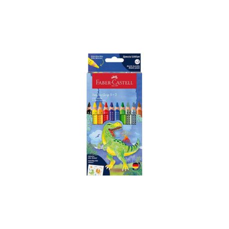 Buntstift Jumbo Grip Dino 8+2 Kartonetui
