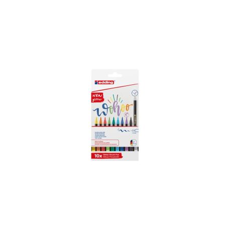 Set Glitter Brush Pen, 10er