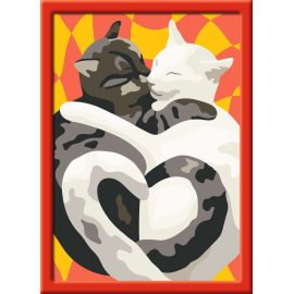 Ravensburger CreArt - Malen nach Zahlen 25884 - Katzen-Liebe - ab 7 Jahren